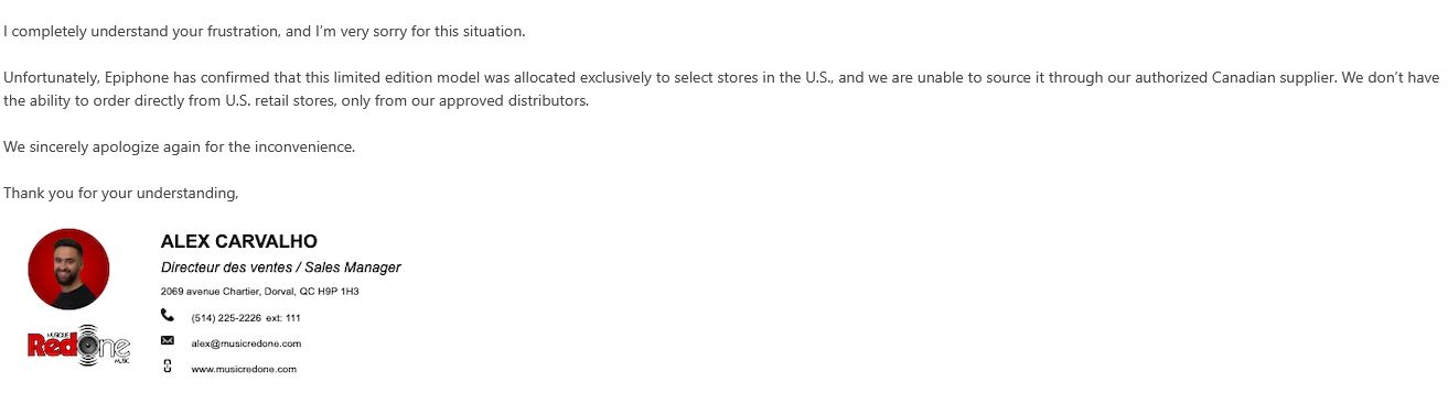 Message de Alex Carvalho 